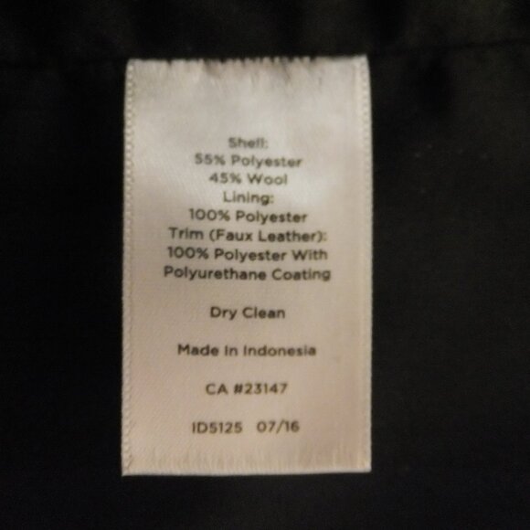 Talbots Skirt Womens 16 Pink Black Plaid Wool Blend Faux Leather Trim Lined Zip - Picture 5 of 6